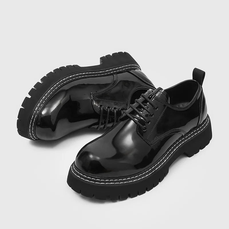 High Quality Business Dress Casual Men Shoes British Platform Derby Shoes for Men Superior Luxury Designer Wedding Leather Shoes