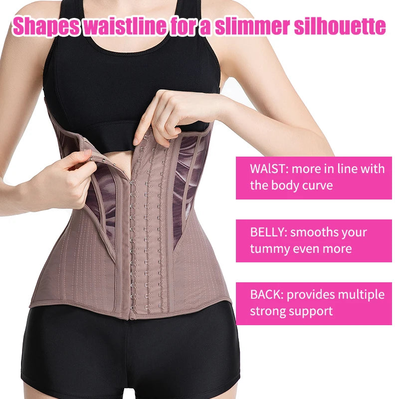 Women's Tummy Contorl Underbust Sport Girdle Cincher Hourglass Waist Trainer Body Shaper Corset For Weight Loss - Kimlud