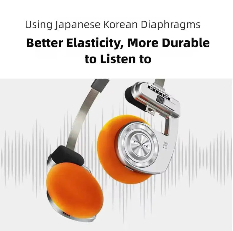 Foldable Portable Retro Style Wireless Headphones Bluetooth 5.3 HIFI Stereo Noise Reduction Long Battery Life Over-ear Earphones