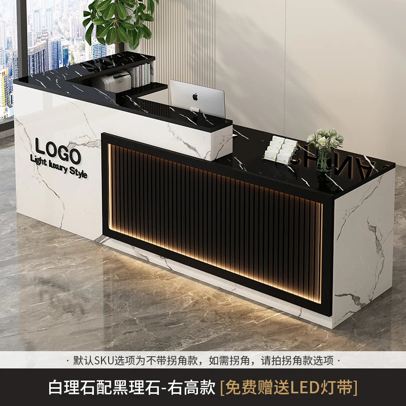 Simple Salon Luxury Reception Desk Decorations Custom Reception Desk Beauty Mostrador Recepción Commercial Office...
