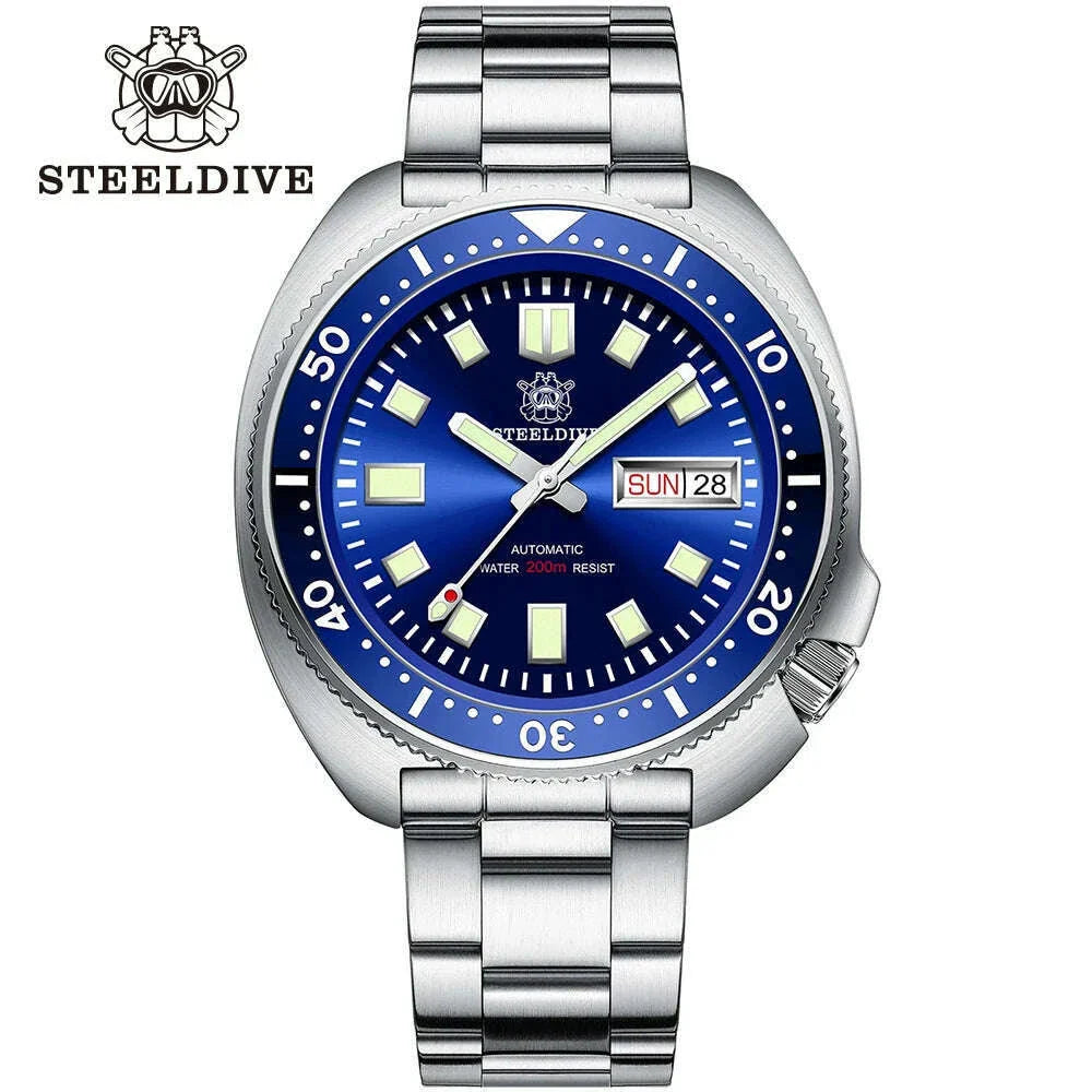 STEELDIVE 2024 New Arrival Captain Willard Watch NH36 Diver Watches Sapphire Mechanical Watch Men Automatic Wristwatches