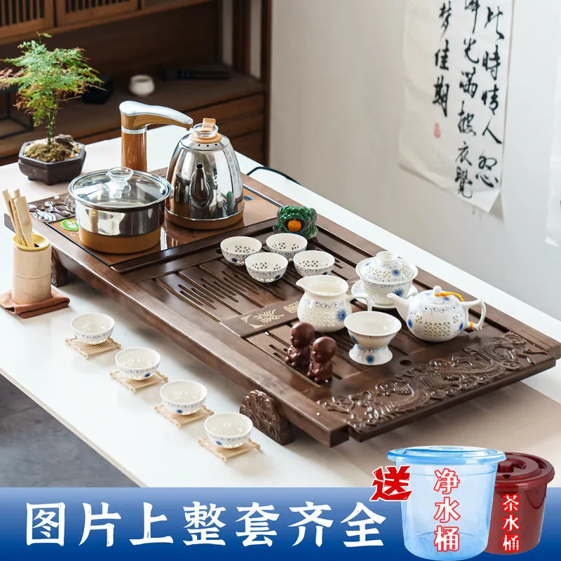 Kung Fu Ceremony Tea Tray Rectangle Drainage Pot Drip Accessories Luxury Tea Tray Hospitality Valet Bandejas Home Decorationgs - Kimlud