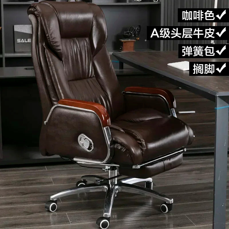 Retro Executive Leather Chair Armchairs Editor Choises Fashion Aluminium Office Chair Working Relax Silla Escritorio |...