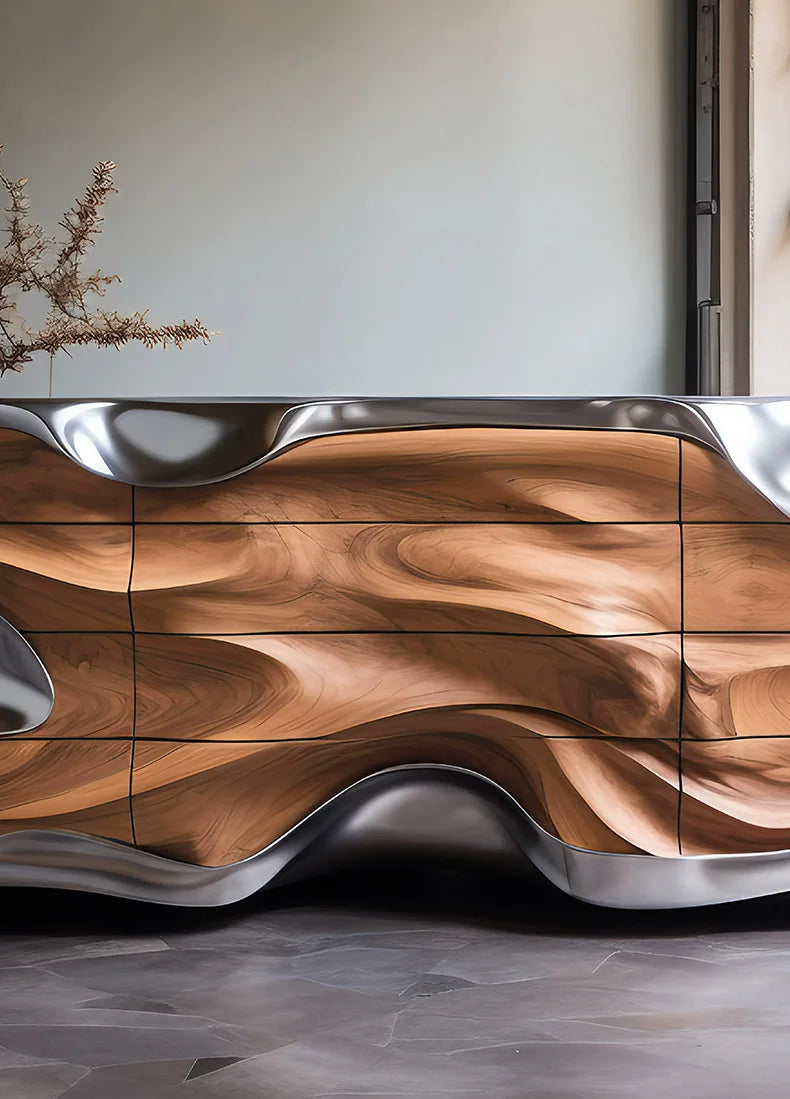 Modern minimalist design light luxury artist home dining room side cabinet living room furniture | Kimlud Luxury Cabinet