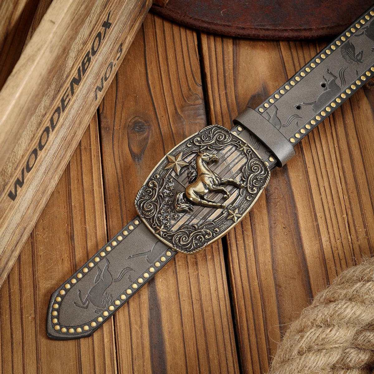 A Western-style PU belt with buckles suitable for both men and women, casual and retro, is perfect for daily outings |...