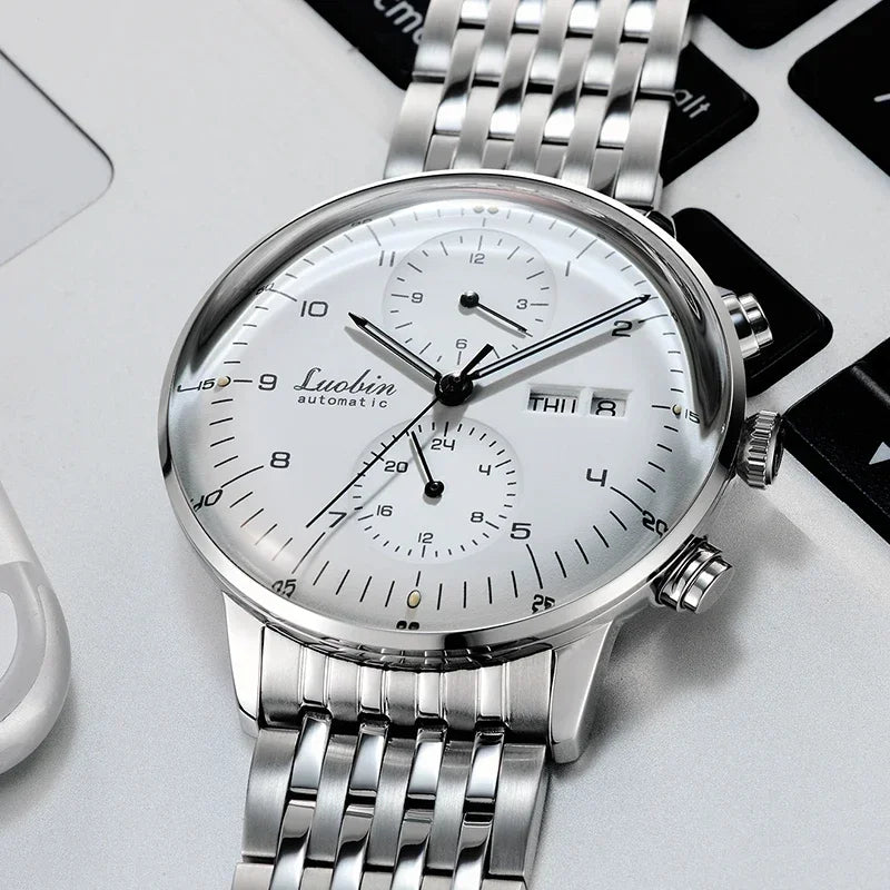 Mens Fashion Mechanical Watches Business Automatic Wristwatch Stainless Steel Luminous Designer Clock Reojes De Hombre...