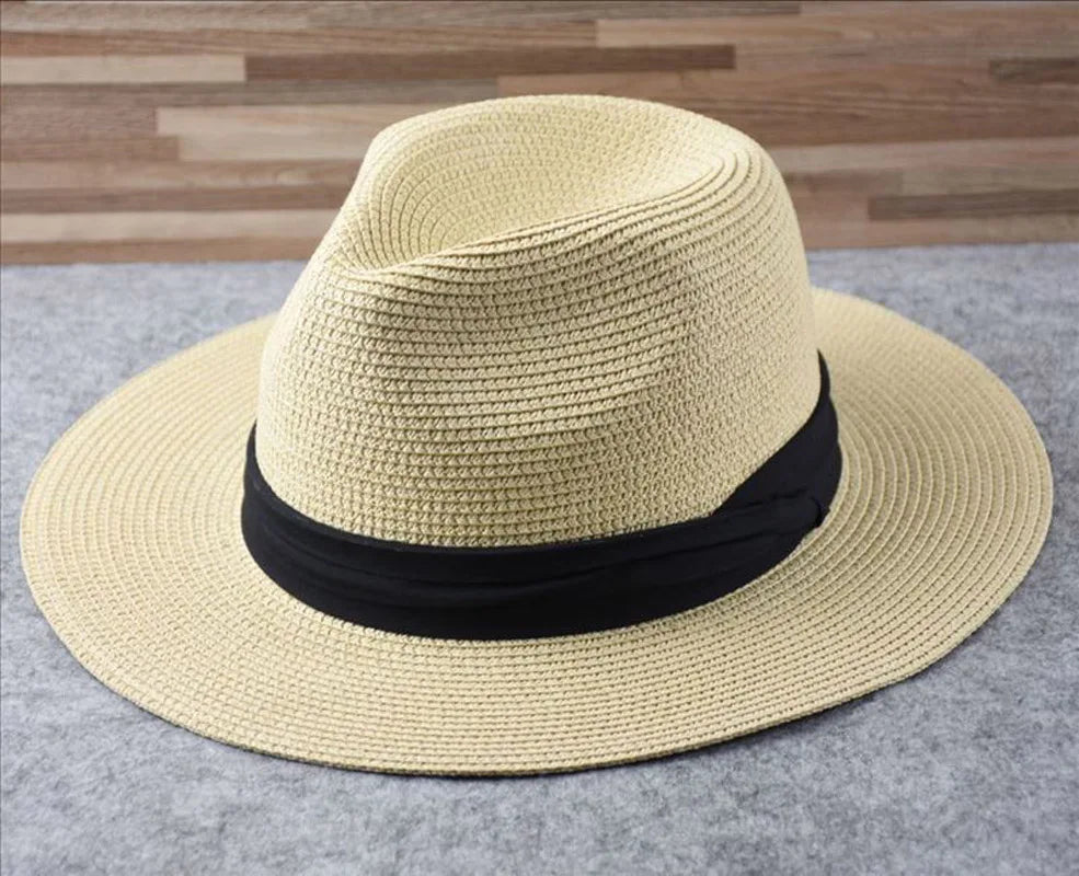 Over Size Straw Paper Sun Hat for Men Big Head  Panama Hats Male Outdoor Fishing Beach Foldable Jazz Top Hat Sunscreen Hats
