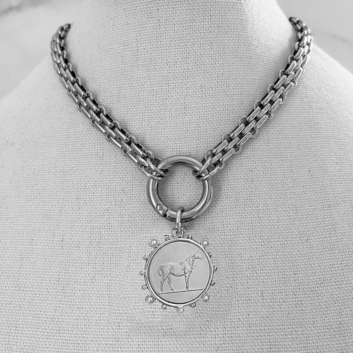 Exaggerated Lady Luxury virgin mary jesus catholic statues Necklace for Women Chokers Accessories Jewelry Gifts...