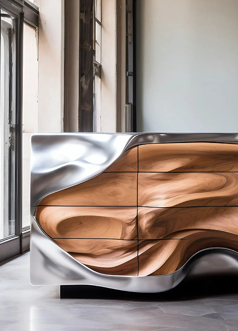 Modern minimalist design light luxury artist home dining room side cabinet living room furniture | Kimlud Luxury Cabinet