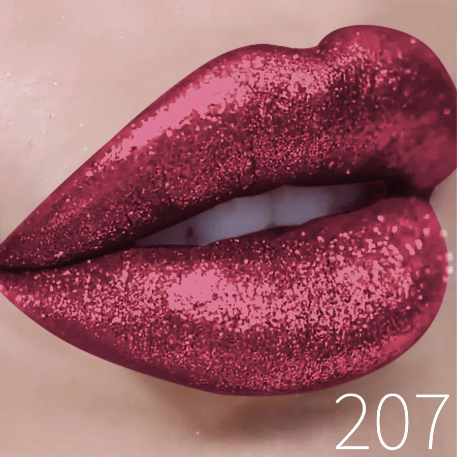 1PC Glitter Lip Gloss Long Lasting Waterproof Metallic Liquid Lipstick Pearl Shining High Pigment Lip Tint Korean Makeup Gifts