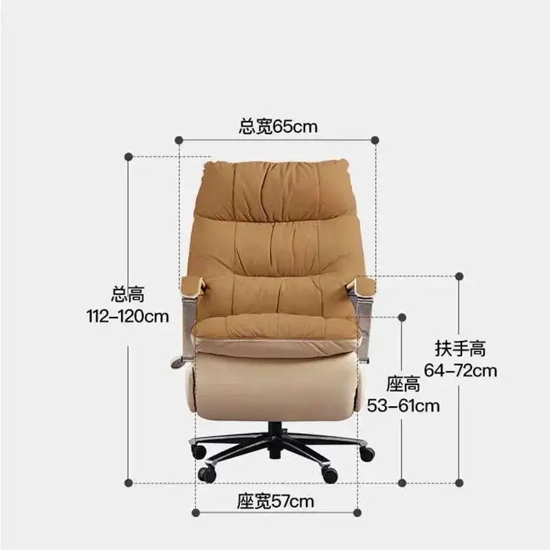 White Nordic Recliner Chair Ergonomic Bedroom Floor Modern Office Chair Working Conference Chaise De Bureau Office Furniture - Kimlud
