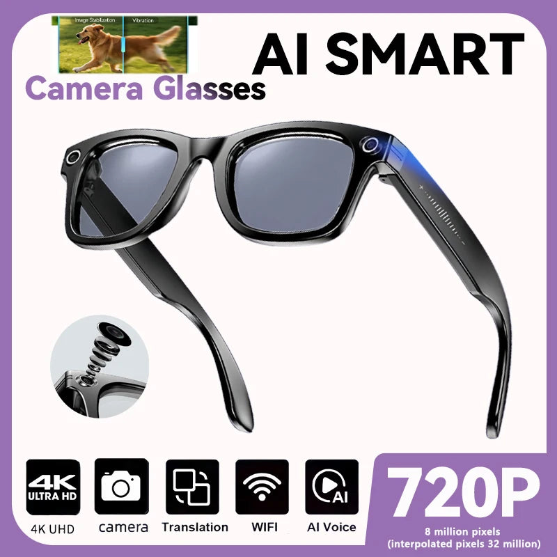 2026 New Upgrade smart glasees With Camera Video Recording AI Photo Recognition Bluetooth Call Translation Voice...