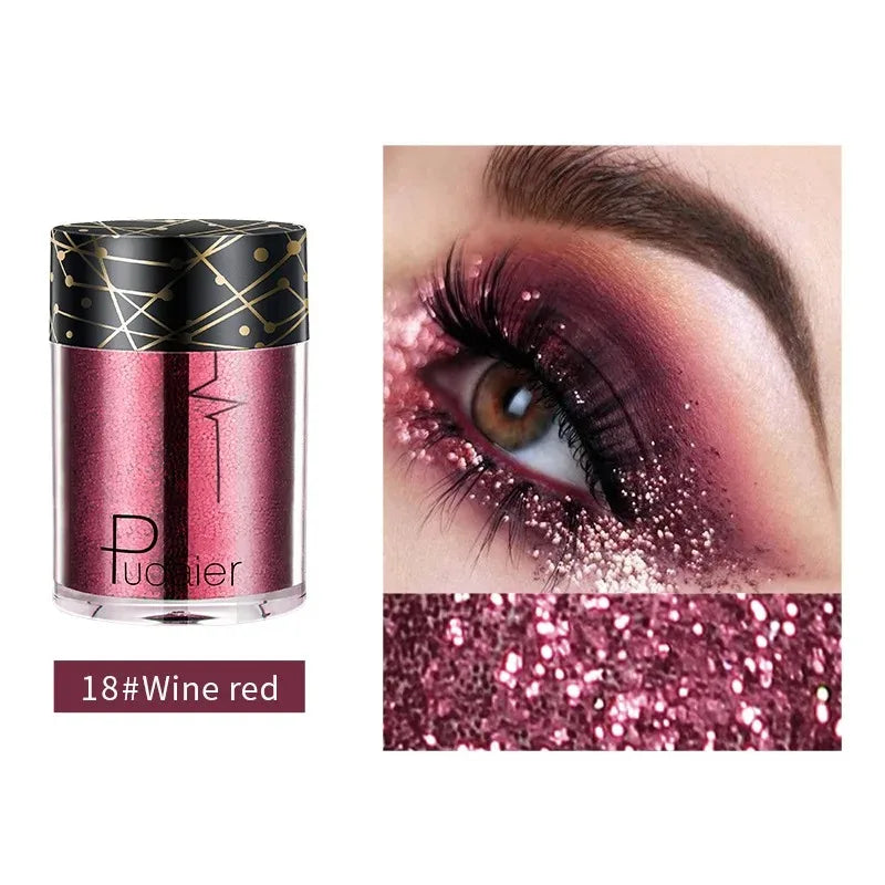 36 Colors Monochrome Eyeshadow Glitter Sequins High Gloss Face Body Glitter Pearlescent Easy-to-color Eye Shadow...