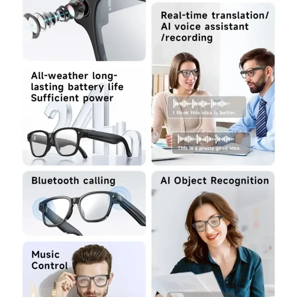 VIVO Color Changing AI Smart Glasses Chat GPT 100MP Camera Bluetooth Call Voice Assistant Control Smart Glasses 2026 New
