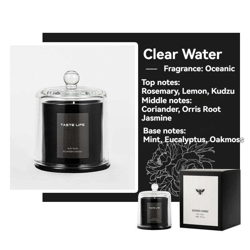 Premium Soy Wax Scented Candles with Glass Cloche, Smokeless Essential Oil Aromatherapy for Home Spa, Gift-Ready...