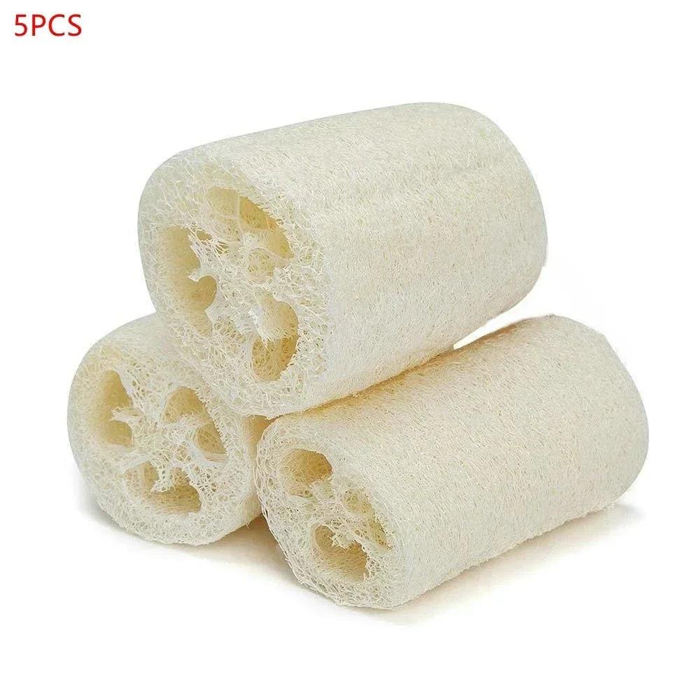 5PCS/10PCS Shower Sponge Scrubber Natural Loofah Luffa Scrubber Kitchen Clean Dish Rag