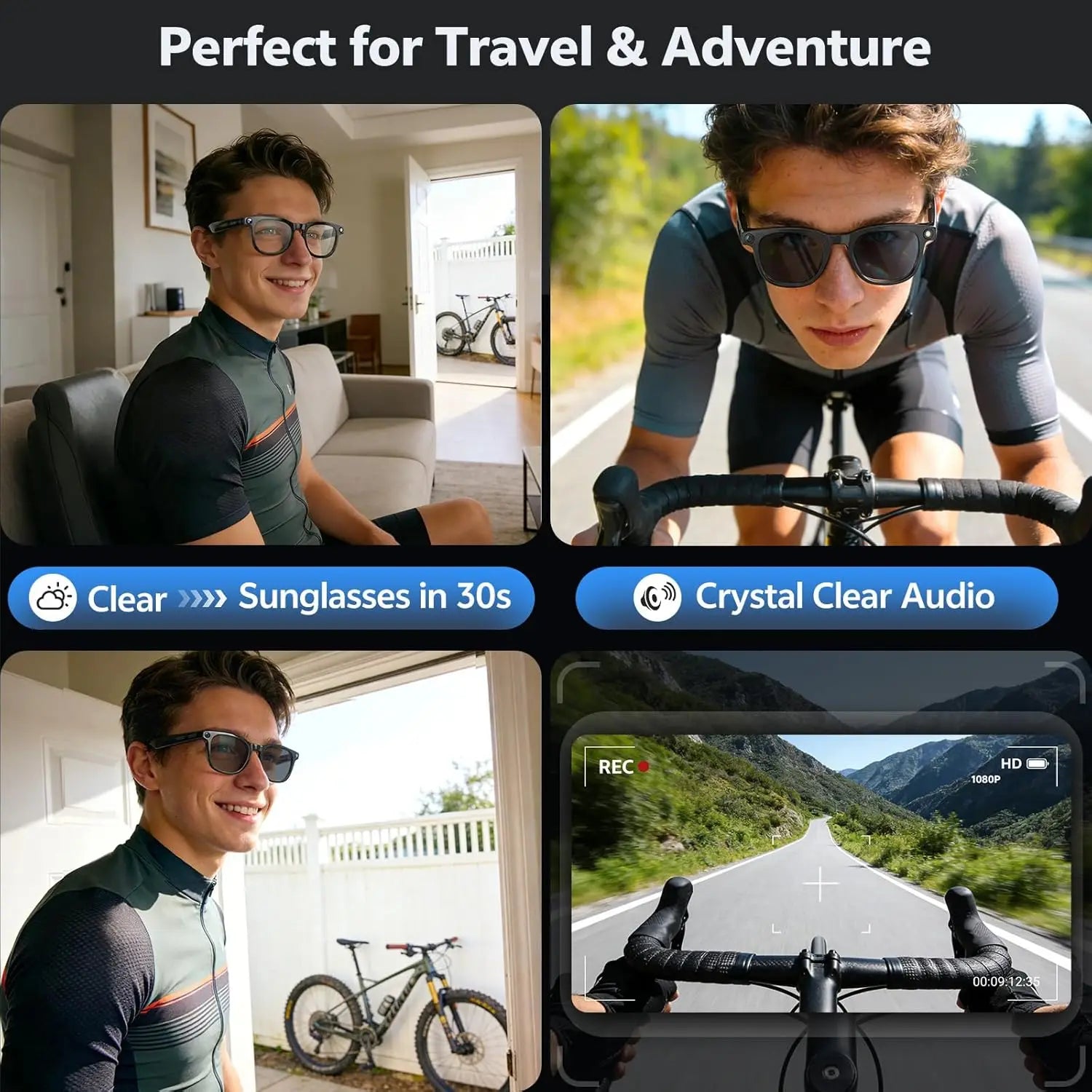 2026 AI Smart Glasses ChatGPT 800W HD Camera 4K Video Recorder 100+Translation Bluetooth Call Smart Eyeglasses For...