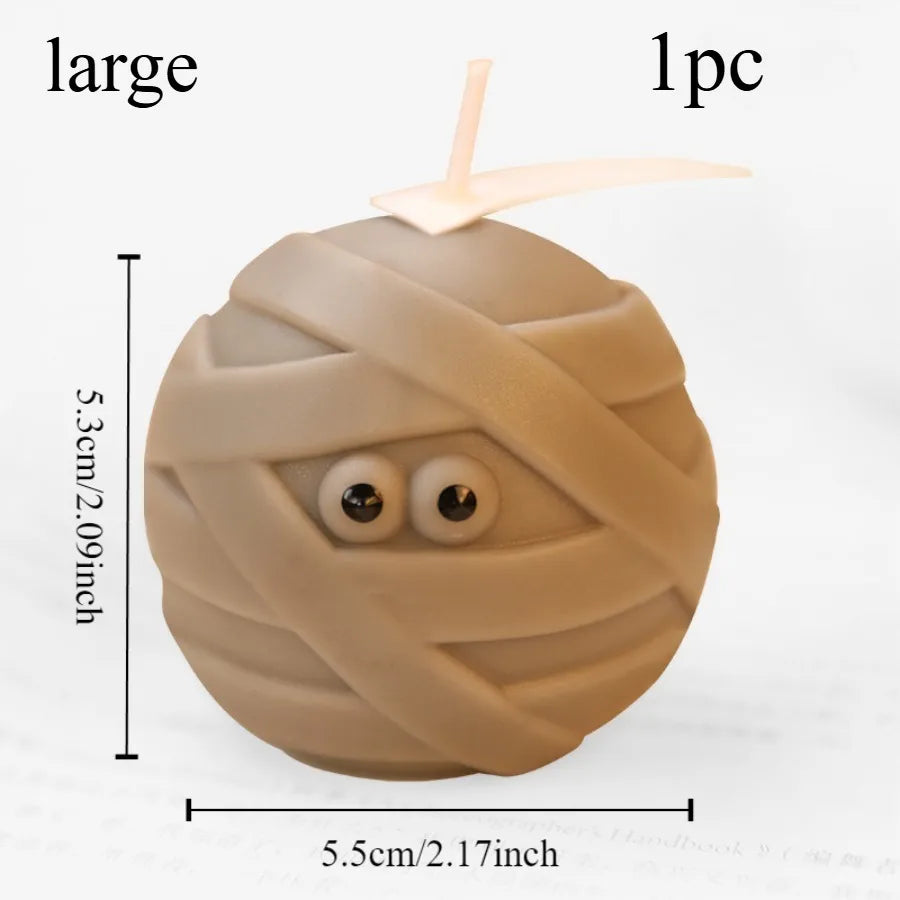 1pc Halloween Mummy Candle Handmade Scented Candle for Halloween Decoration, Holiday Party and Home Decoration, Halloween Gift