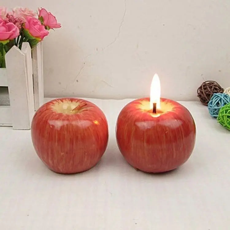 Apple Candle Christmas Artificial Creative 3D Apple Shaped Candle Gifts for Wax Gifts for Christmas Party Home Table Decor