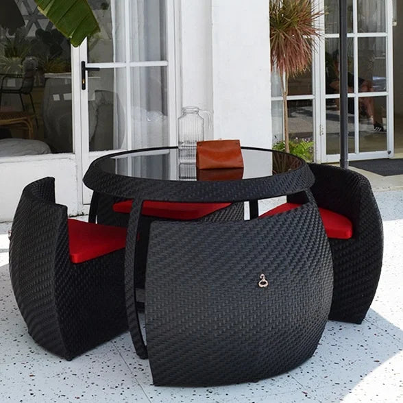Modern Outdoor Wicker Dining Chair Set For Restaurant And Garden Patio Rustic Rattan Furniture For Outdoor Table Sofa - Kimlud
