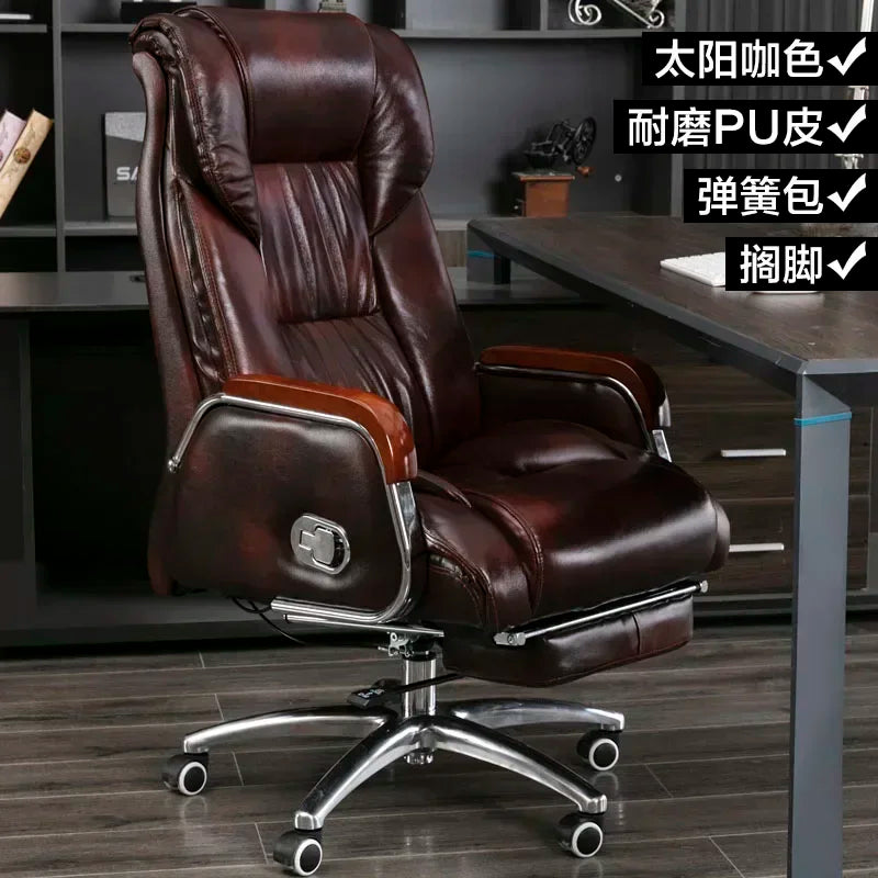 Retro Executive Leather Chair Armchairs Editor Choises Fashion Aluminium Office Chair Working Relax Silla Escritorio |...