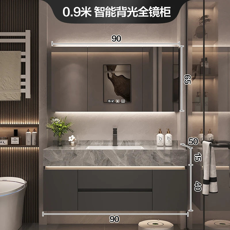 Simple Luxury Bathroom Cabinets Washbasin Vintage Toilet Drawer Bathroom Cabinets Storage Mirrors Mobili Per La Casa Furniture - Kimlud