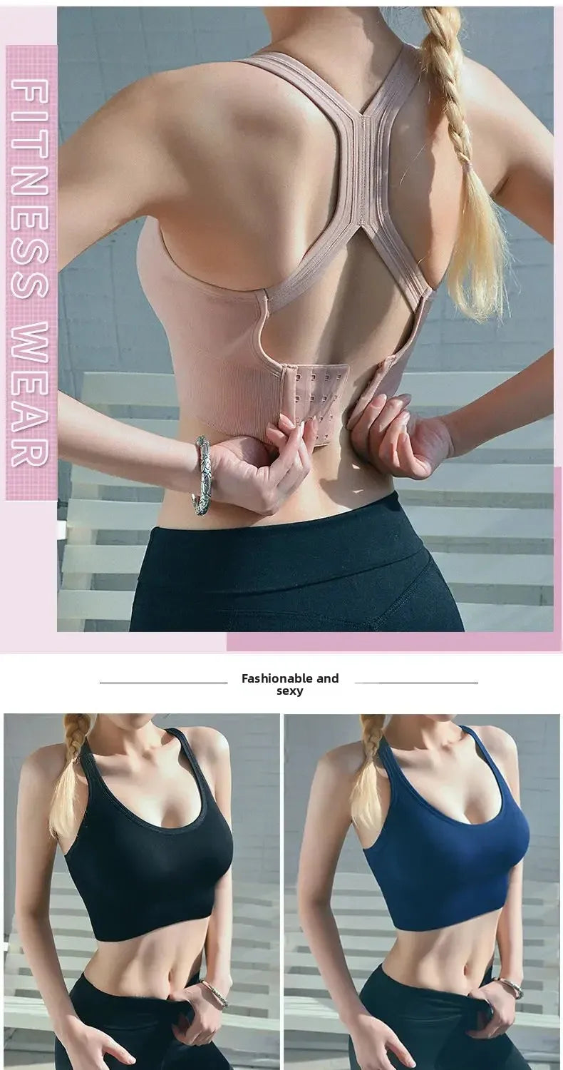 High Quality Sexy Adjustable Wireless Supportive Comfortable Bra New Anti-Vibration No Steel Ring Yoga Beauty Back Underwear - Kimlud
