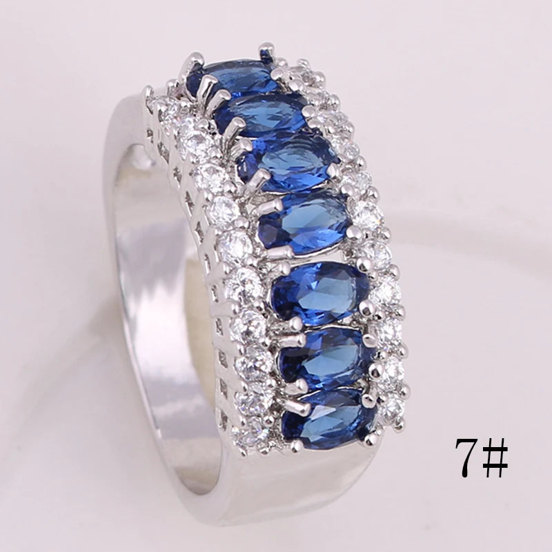 LXOEN 2022 Classic Semi-precious Stone Stud Earrings for Women Silver Color Round Studs Ear Jewelry brinco Gift bijoux