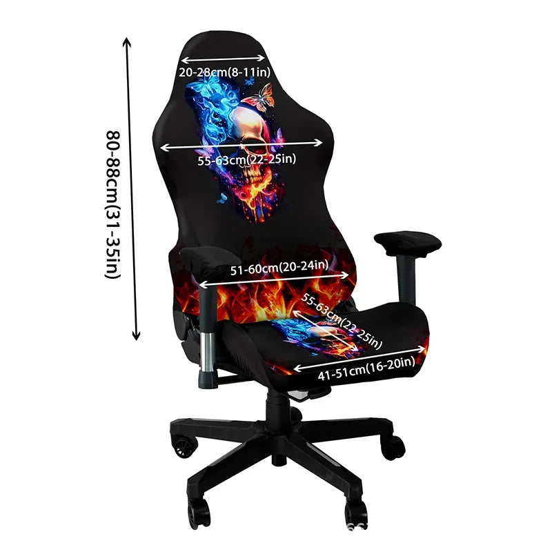 One-Piece Stretch Gaming Chair Cover Brilliant Green Light Chair Cover High Elasticity for Office Gaming Chairs Home Decoration - Kimlud