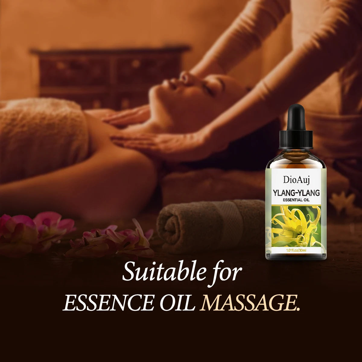 DioAuj Ylang Ylang Aromatherapy Oil Angel Aromatherapy Essential Oil Suitable for Skin Aromatherapy Candle Making with Dropper