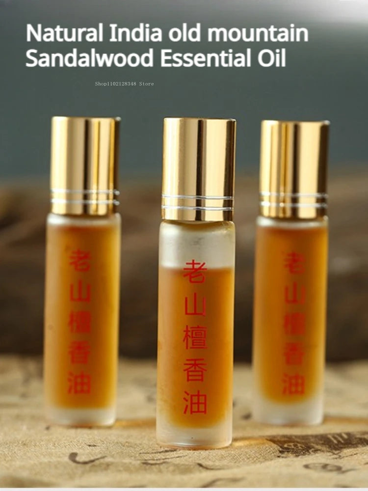 10ml Natural India Old Mountain Sandalwood Essential Oil Indoor Humidifier Air Purification Buddhist Beads Aromatherapy Oil - Kimlud