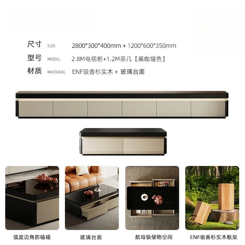 Elegant Space Saving TV Stand Eco Friendly Materials Sustainable Modern Aesthetics TV Stand Sliding Doors Living Room Furniture - Kimlud