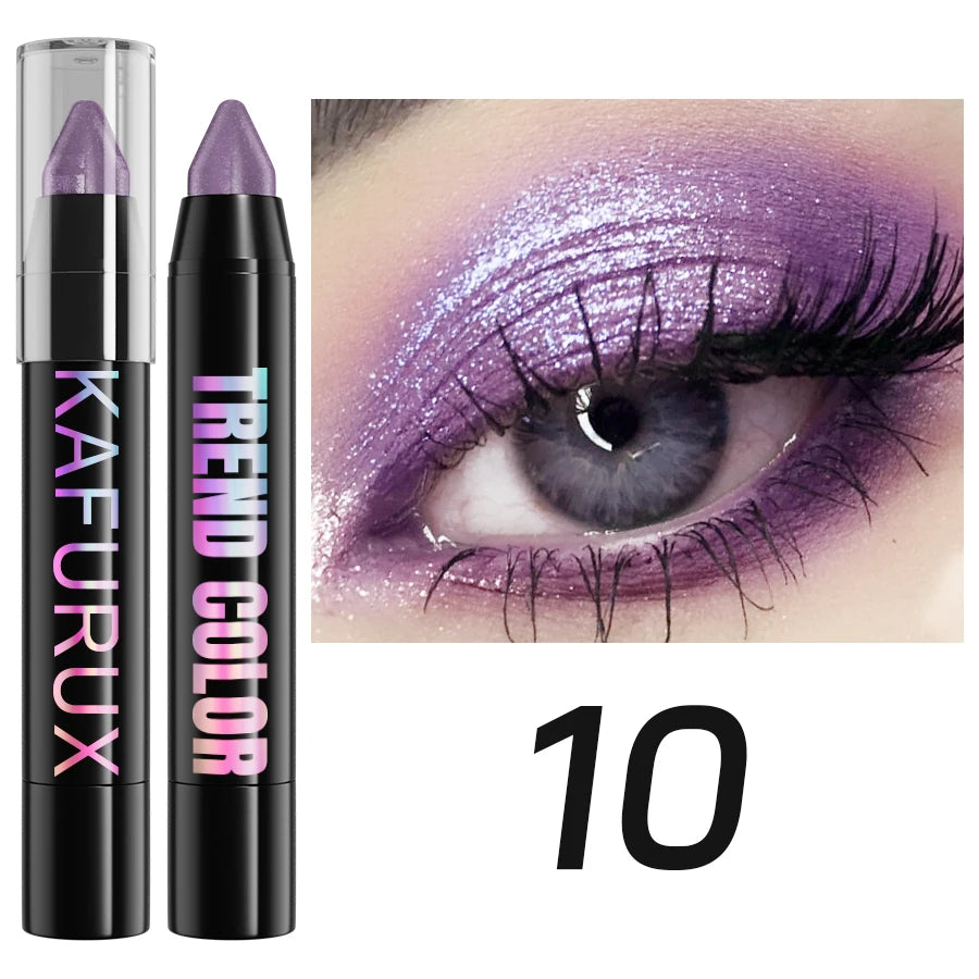 19 color 1pcs Smoky Dark Green Eyeshadow Pen Stick Waterproof Metallic Glitter Eye Shadow Highlighter Pencil Makeup Tool Cosmet