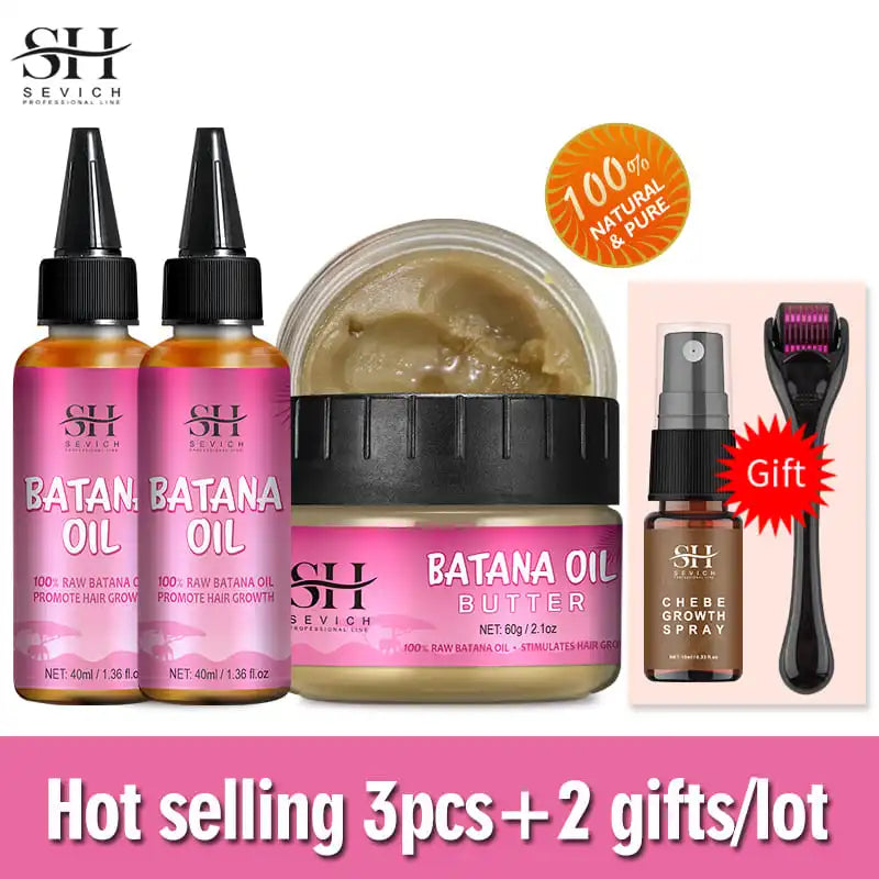 Fast Hair Growth Set Batana oil Traction Alopecia Hair Mask Anti Break Loss Hair Growth Oil Baldness Treatment chebe...