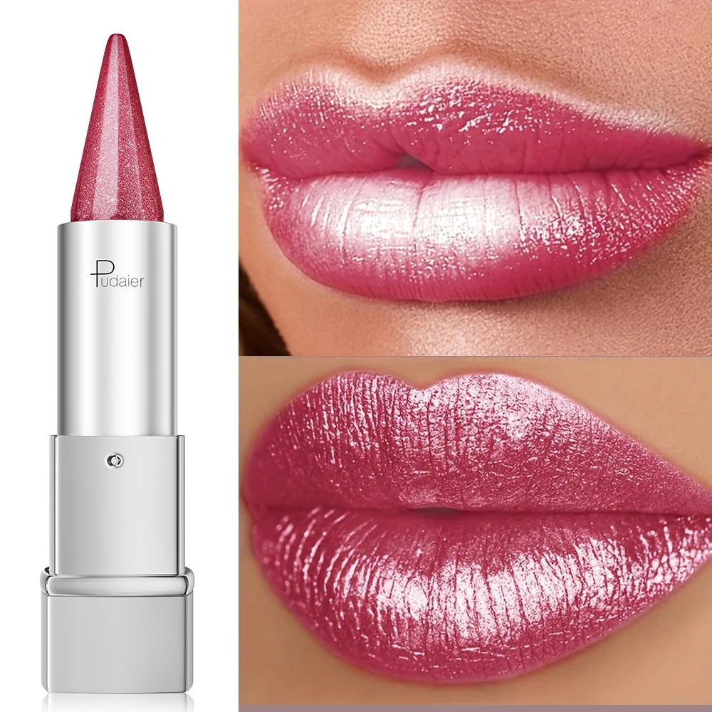 Pearlescent, Sparkle, lipstick forWomen, Lightness, Lipstick WaterproofLong, lipstick 24 Hours Long Lasting.Colorfast, lipstick