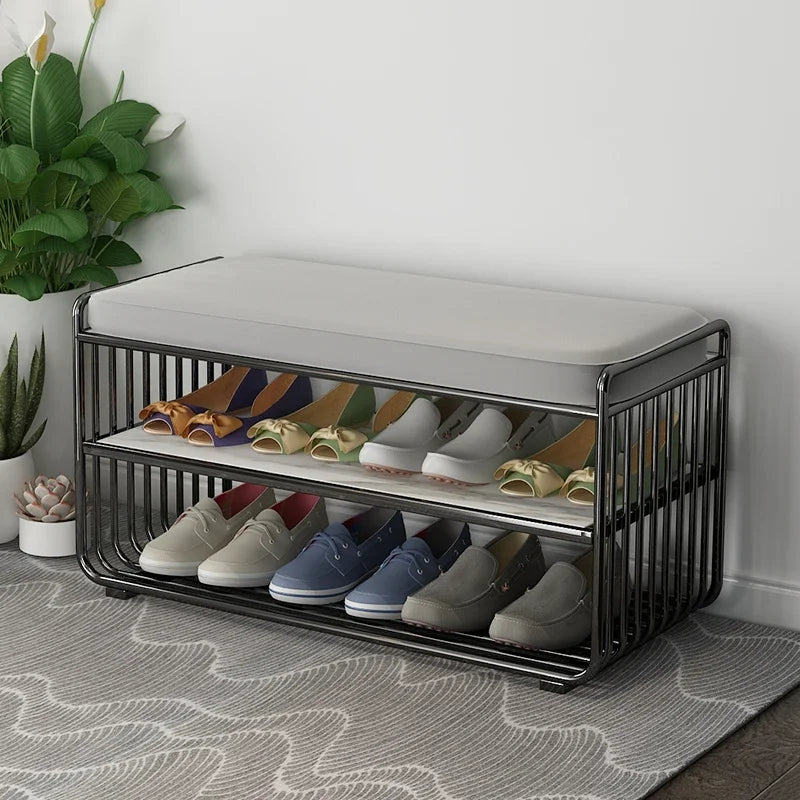Minimalist Homestay Shoe Changing Stool Nordic Bedroom Long Ottoman Villa Storage Shoe Stools Home Furniture Hallway Porch Bench - Kimlud