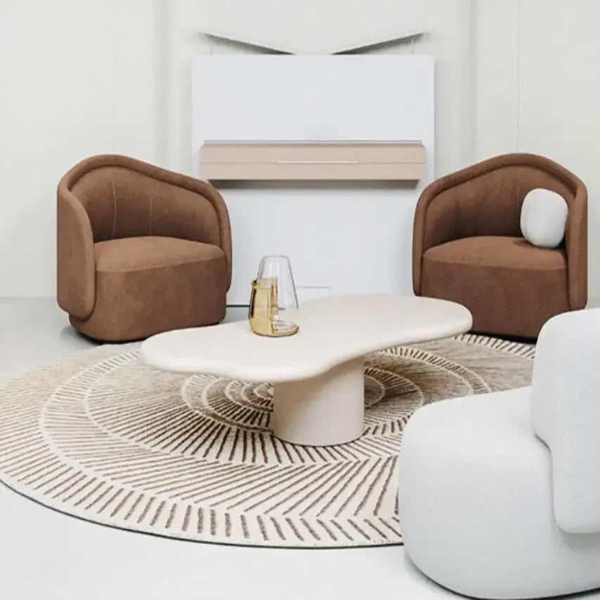 Nordic Wind Wood Art Coffee Table Aesthetic Living Room Cloud Shaped Tea Table 100/120/140/160cm Large Stolik Kawowy Furniture - Kimlud