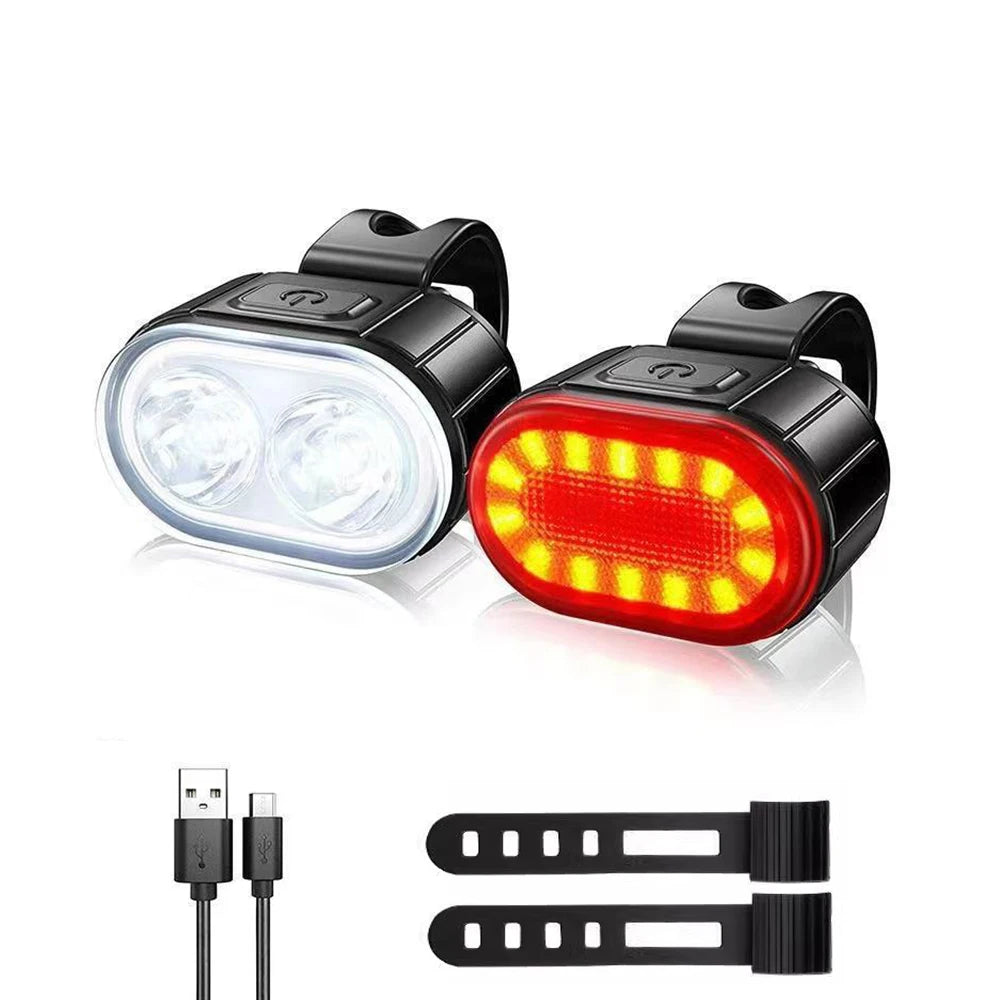 1000LM Bicycle Led Front Light LED USB Rechargeable Smart Sensor Rear Light Waterproof Bright Flashlight Safety Cycling Lights