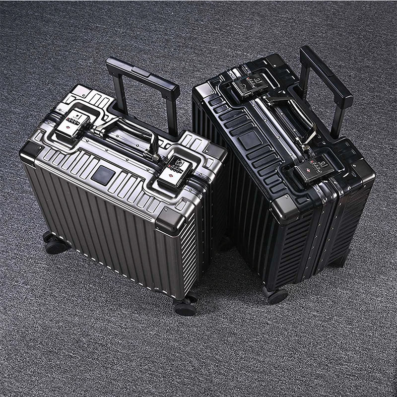 18/20 inch Carry on Suitcase Aluminum Frame Sturdy PC Trolley Case Business Cabin Bag Luggage Travel Suitcase - Kimlud