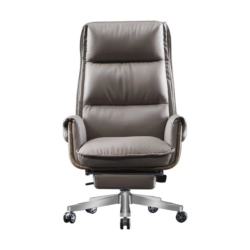 Computer chair Home boss chair Comfortable backrest Sedentary reclining Cowhide sub-study class Business office | Kimlud...