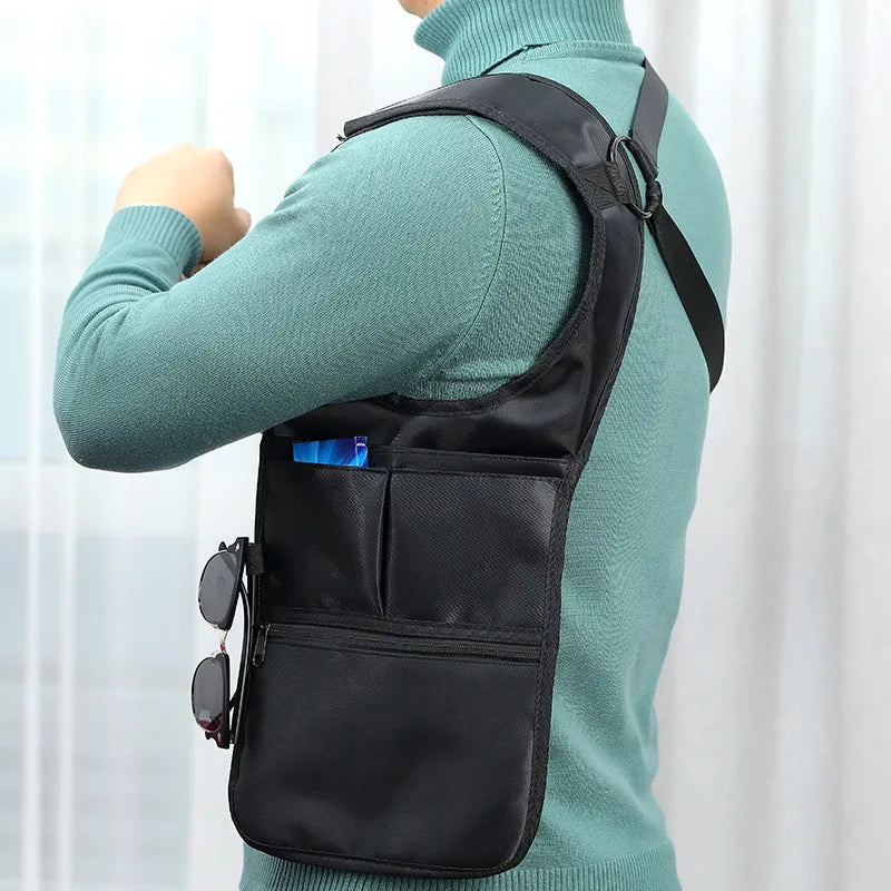 Travel Safe Anti-Theft Safety Hidden Underarm Shoulder Bag Double-Bag Design Pouch Secret Agent Shoulder Phone Case...