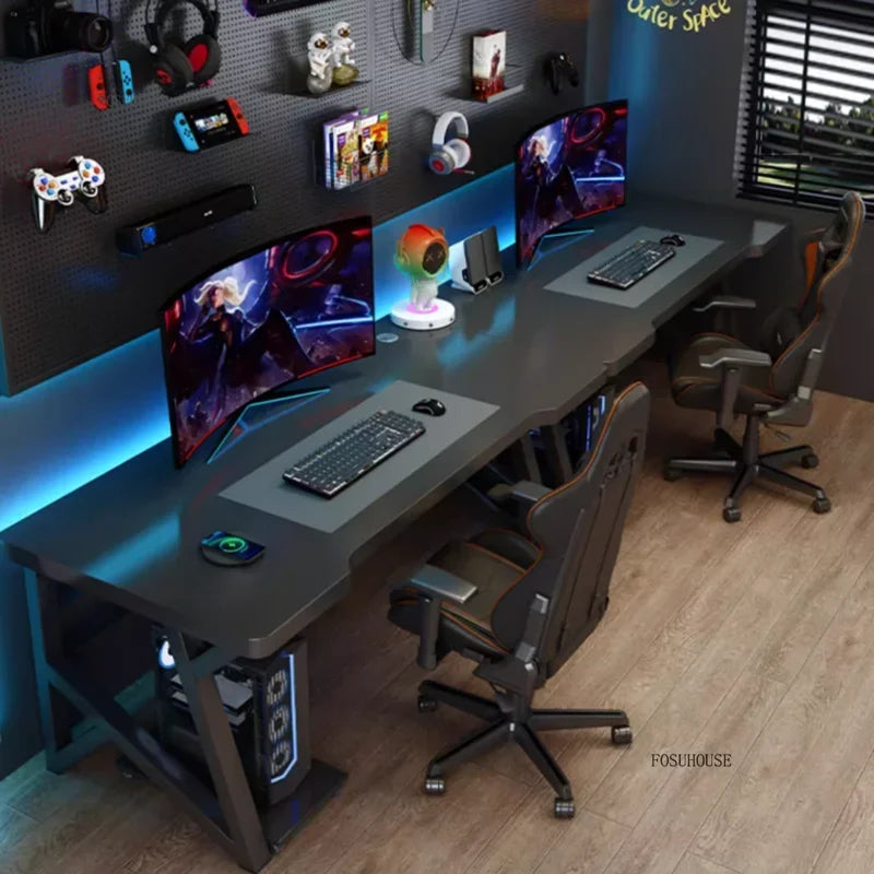 Modern Double Computer Desks Home Desktop E-sports Gaming Table Bedroom Simple Desk Student Study Tables Office Furniture EE Z - Kimlud