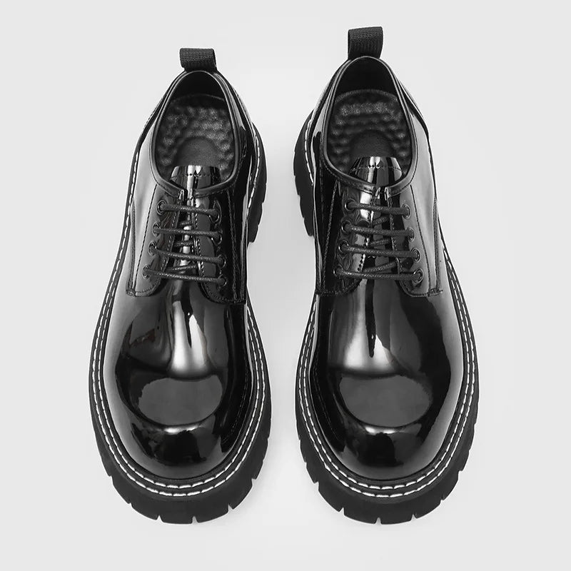 High Quality Business Dress Casual Men Shoes British Platform Derby Shoes for Men Superior Luxury Designer Wedding Leather Shoes