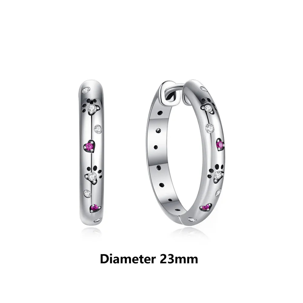 Original 925 Sterling Silver Earrings 2026 Stud Hoop Crystal Earings For Women Rose Gold Crown Heart Infinity Bee Earing...