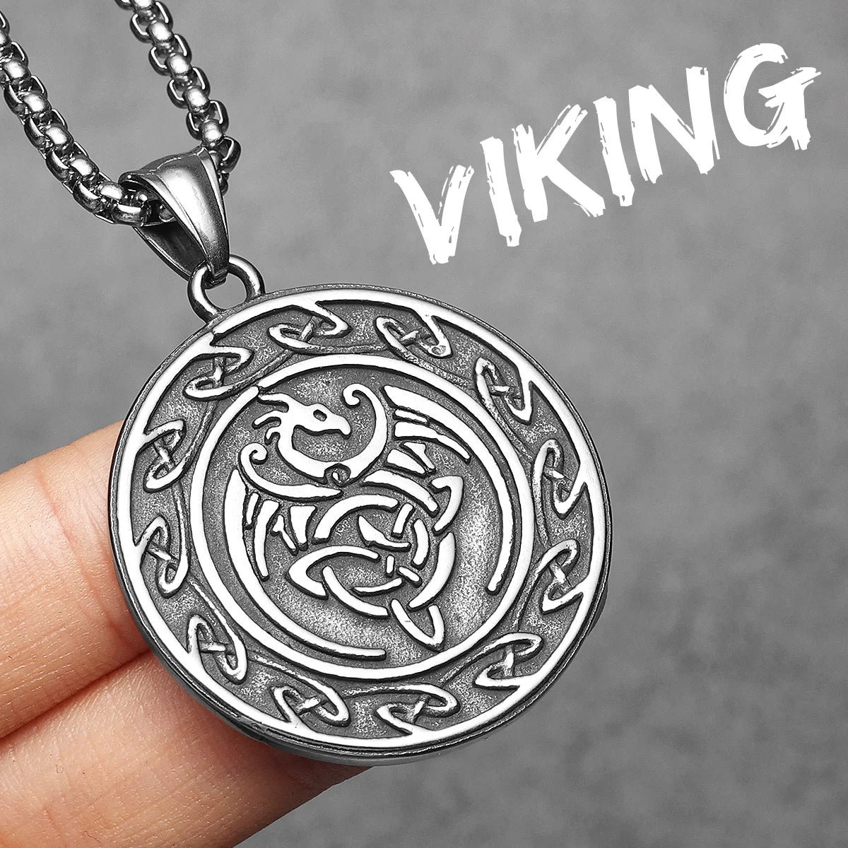 Viking Celtic Knot Men Necklaces With Pendant Stainless Steel Jewelry For Male Women Punk Hip Hop Accessories Gifts Wholesale