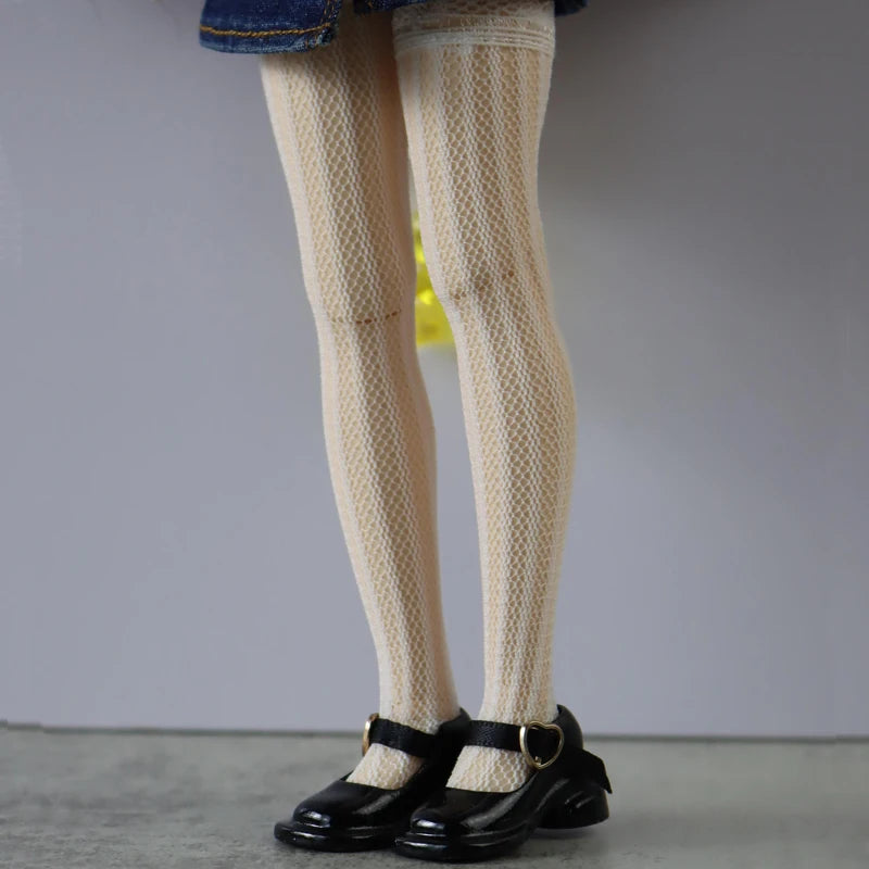 For Blythe Doll Socks Black White Pink Candy color Socks for Ob24 Ob22 Azone Doll Long Stockings - Kimlud