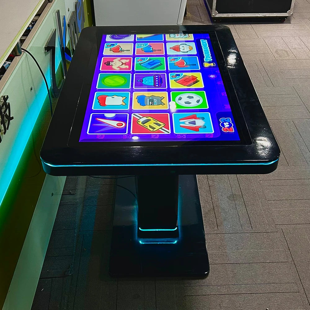 43-Inch Digital Game Table Interactive Table Restaurant Game Table with Touch Screen Desk with Light Emitting Diode Light