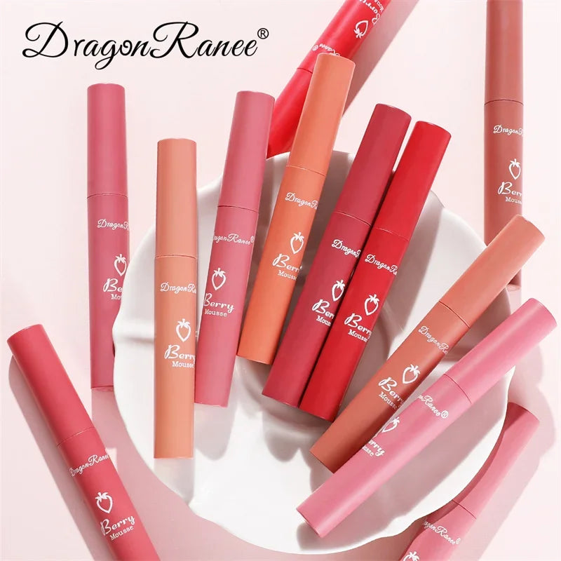 12 Colors Liquid Lipstick Nude Matte Sexy Waterproof Long Lasting Lip Gloss Moisturizing Velvet Non-stick Cup Lip Glaze Makeup