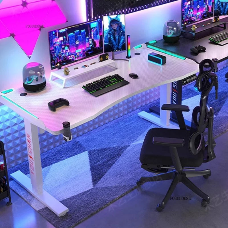 Electric Lifting Computer Desks for Bedroom E-sports Gaming Desk Minimalist Lifting Computer Table Household Student Study Desk
