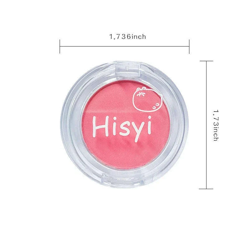 HISYI monochrome blush whitening matte cosmetics vitality girl nude makeup natural smudge monochrome blush plate
